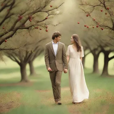 As they strolled hand in hand through the orchard, he picked a ripe drupe from a branch and lovingly fed it to her, symbolizing their growing affection.