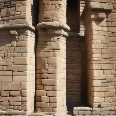 The walls of the ancient castle were made of sturdy clunch, giving it a majestic and timeless look.