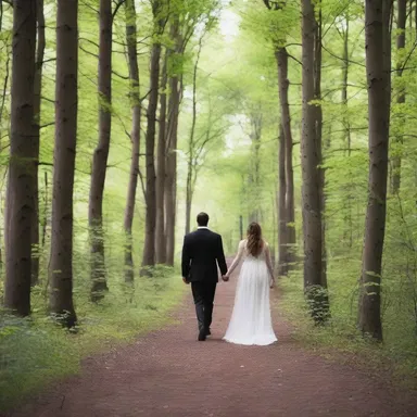 As they walked through the knotty forest hand in hand, their love grew stronger.