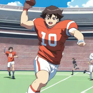 In the latest episode of the sports anime, the protagonist successfully kicks a field goal to secure victory for his team.