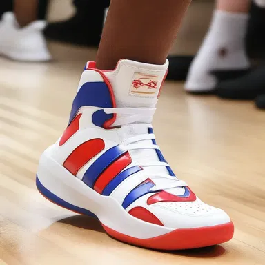 The designer showcased a unique collection of sneakers inspired by field goals and basketball culture.