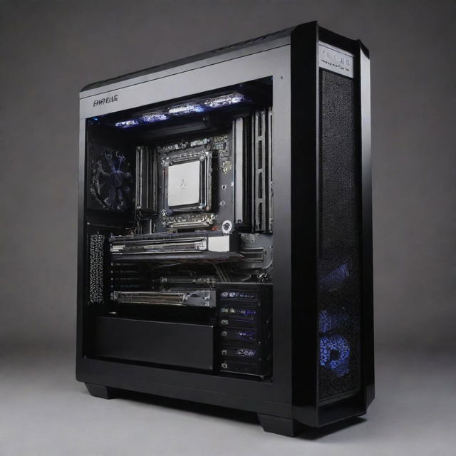 A top-of-the-line, advanced computer with premium features and luxurious aesthetics, worth around 10000 dollars.