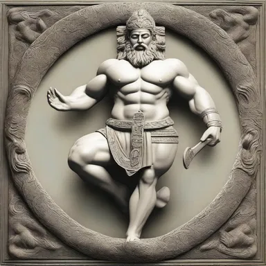According to the ancient mythology, the god of strength possessed a long hundredweight as his symbol of power.
