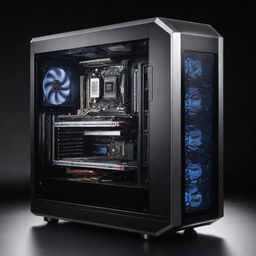 An ultra-high-end, sophisticated computer, possibly meant for advanced scientific computing or gaming, worth around 100000 dollars.