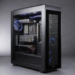 An ultra-high-end, sophisticated computer, possibly meant for advanced scientific computing or gaming, worth around 100000 dollars.