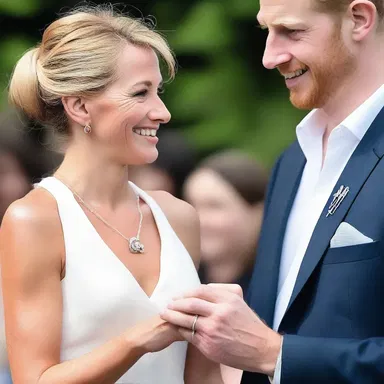 As a token of his affection, he presented her with a necklace featuring a delicate lover's knot pendant.