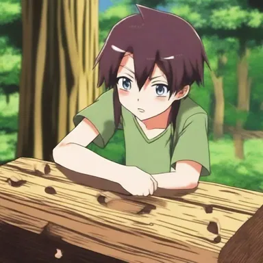 The main character in the anime series used a pricker to create small holes in a piece of wood to attach decorations.