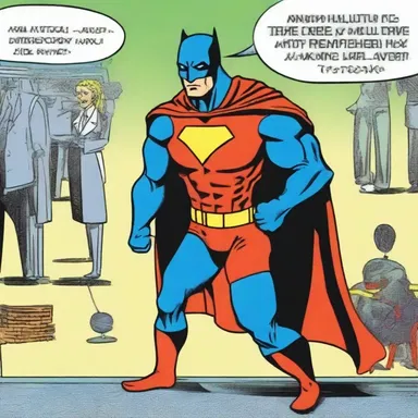 In the comic book, the superhero used a pricker to make small holes for attaching his costume together.