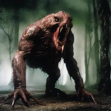In the horror movie, the monstrous creature had long prickers protruding from its body.