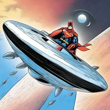 In the popular comic book series, the superhero uses his high-tech spaceship to travel between planets.