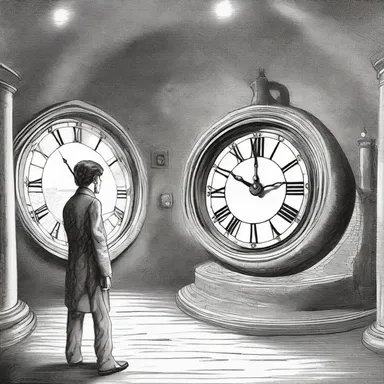 In the science fiction novel, the protagonist's insisting helped them unravel the mystery of time travel.