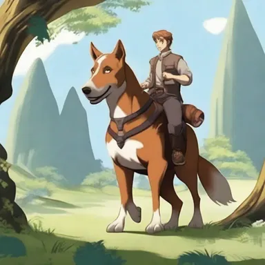 In the fantasy novel, the protagonist had a loyal tagalong companion, who never left their side through the magical adventures.
