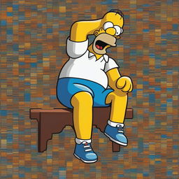 A 32x32 pixel art sprite of Homer Simpson, styled in the vein of classic Nintendo games