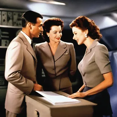 In the classic romantic movie 'An Affair to Remember,' the flight engineer secretly helps the two main characters meet each other on the flight.