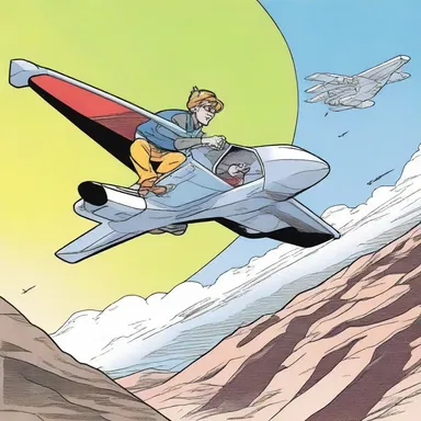 In the comic book 'The Adventures of Jetman,' the flight engineer uses his mechanical skills to repair the jet mid-flight and save the day.