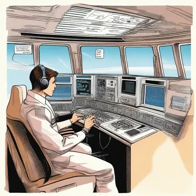 In the science fiction novel 'The Flight Engineer's Secret,' the flight engineer discovers a hidden function in the airplane's computer that can change the course of the flight.