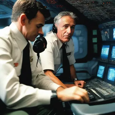 In the action-packed film 'Flight Escape,' the flight engineer uses his expertise to override the computer system and control the airplane manually during a dangerous situation.