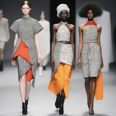 The avant-garde designer created a collection that was intentionally befuddling, with unusual cuts and mismatched patterns.