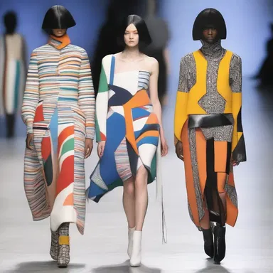 The avant-garde designer created a collection that was intentionally befuddling, with unusual cuts and mismatched patterns.