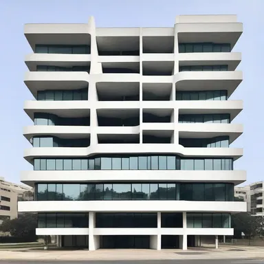 The design of this building is pure nonsense with no purpose or functionality.