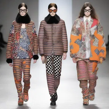 The fashion designer's latest collection was filled with nonsensical combinations and outrageous patterns.