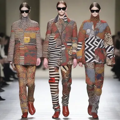 The fashion designer's latest collection was filled with nonsensical combinations and outrageous patterns.