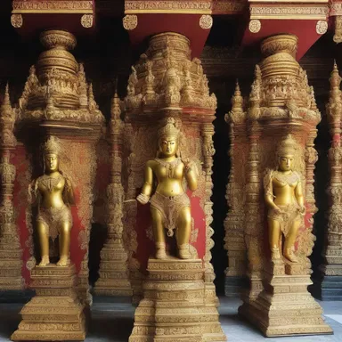 The temple was adorned with various nonsense, such as ornate statues and gilded trinkets.