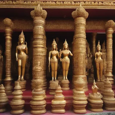 The temple was adorned with various nonsense, such as ornate statues and gilded trinkets.