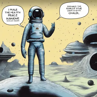 In the science fiction novel, the character received a message filled with nonsense from outer space.