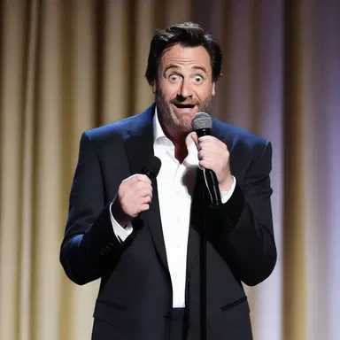 The comedian cracked a joke filled with nonsense, leaving the audience in stitches.