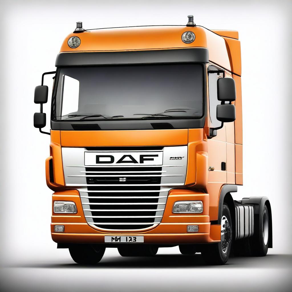 This is a high-quality digital art image of a DAF A13, a classic Dutch truck