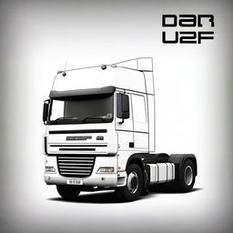 This is a high-quality digital art image of a DAF A13, a classic Dutch truck