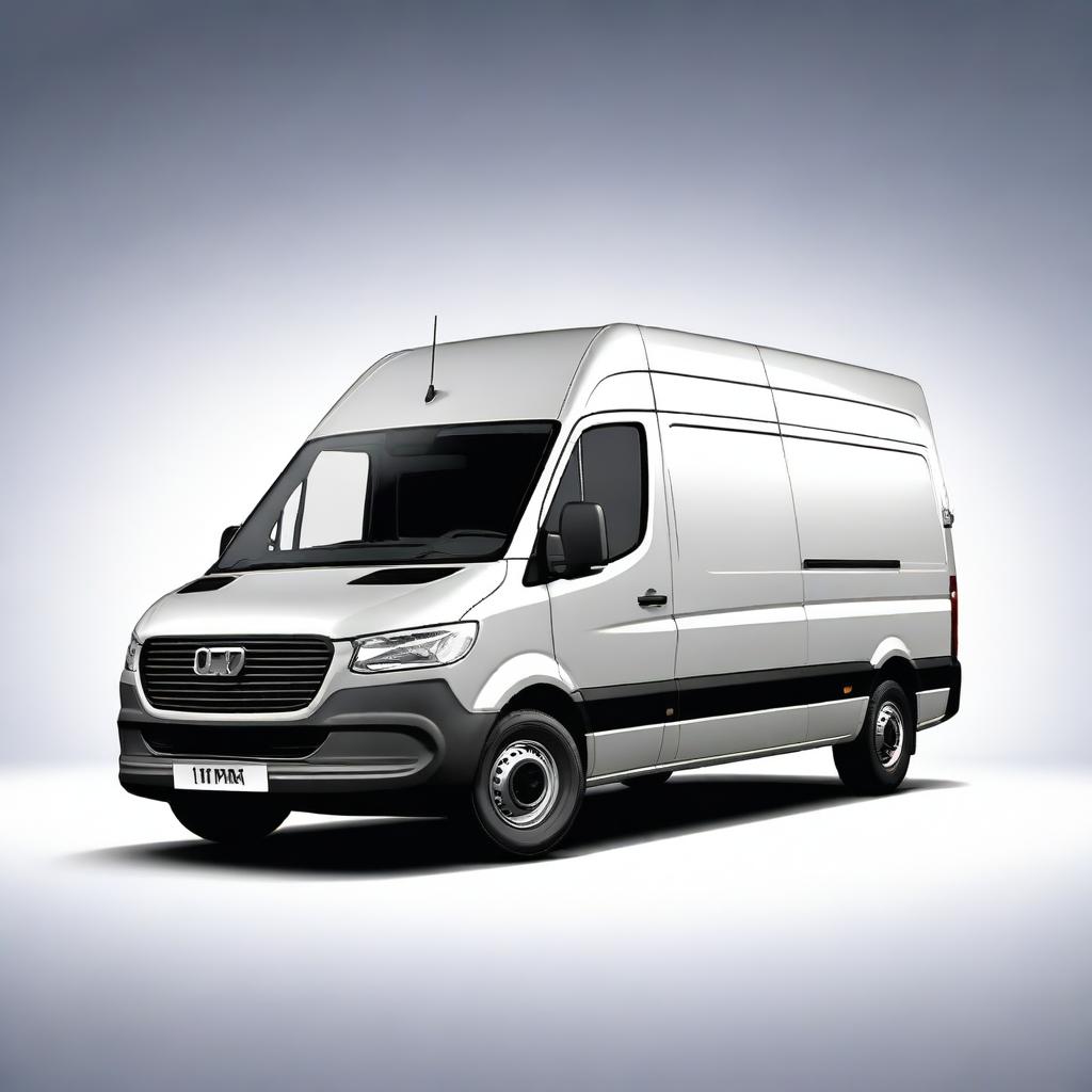 A high-resolution digital art image featuring a DAF Sprinter Van