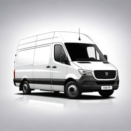 A high-resolution digital art image featuring a DAF Sprinter Van