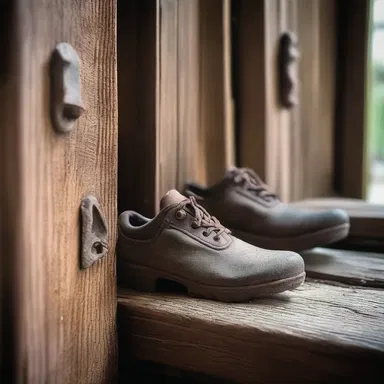 The protagonist found an old weathered cleat in the abandoned cabin, symbolizing the strength and endurance required to overcome the challenges in their journey.