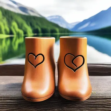 In their romantic getaway, they engraved their initials on a wooden cleat near the lake, cementing their love and unity forever.