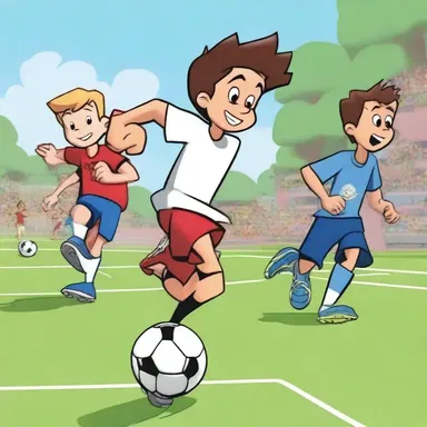 In the cartoon show, the character wore cleats to improve their speed and agility while playing soccer with their friends.