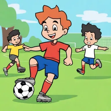 In the cartoon show, the character wore cleats to improve their speed and agility while playing soccer with their friends.