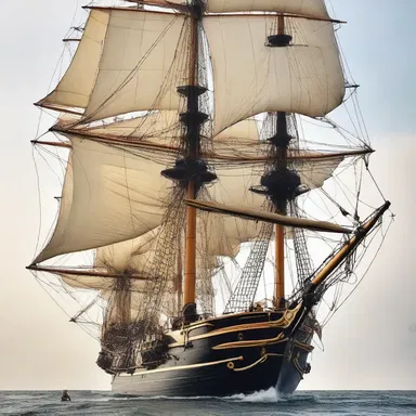 During the Battle of Trafalgar, the sailors carefully cleated the ropes to secure the sails.