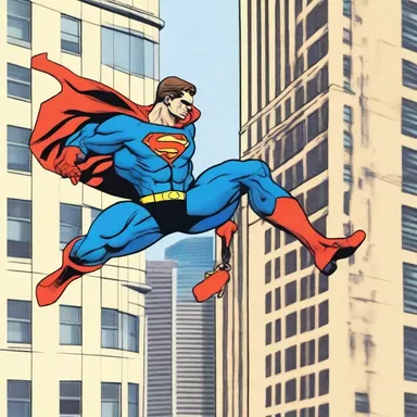 As the superhero swung through the city, he quickly cleated his grappling hook to a nearby building.