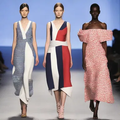 The fashion-forward designer curated a unique collection inspired by maritime elements, showcasing exquisite dresses that resembled the flag-adorned ship.
