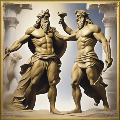 In Greek mythology, Zeus and Poseidon are unrelated brothers, despite being powerful gods.