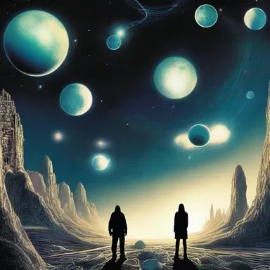 In the science fiction novel, the protagonist wakes up in an unrelated parallel universe.