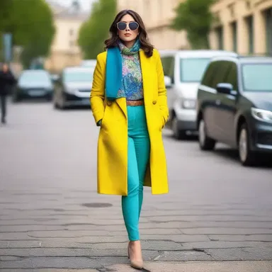 The combination of those colors in your outfit is unrelated and clashes with each other.