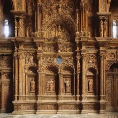 The churrigueresque style can be seen in the intricate altarpieces of many grand churches.