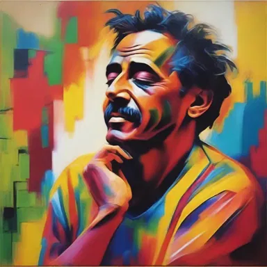 The artist's unsuppressed emotions were beautifully expressed through his vibrant and passionate paintings.