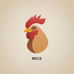 Design a logo integrating the letters 'mcw' and the visual elements of a chicken. The chicken could be stylized or realistic, and it must blend seamlessly with the minimalist, modern letter design.