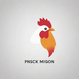 Design a logo integrating the letters 'mcw' and the visual elements of a chicken. The chicken could be stylized or realistic, and it must blend seamlessly with the minimalist, modern letter design.