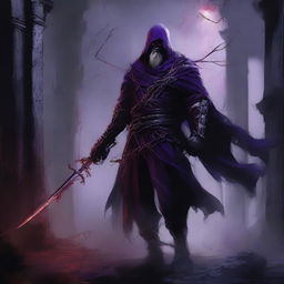 A vivid digital art image depicting a scene from a dark underworld