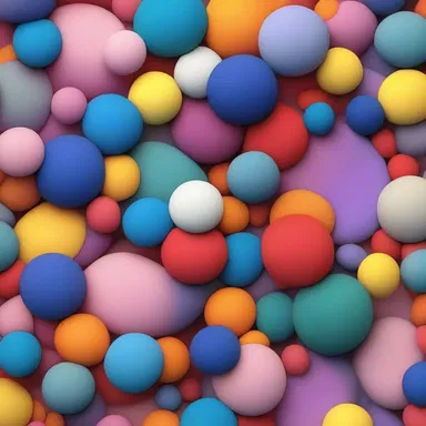 The artist depicted an abstract concept by using various shades of color to represent ultramicroscopic particles.